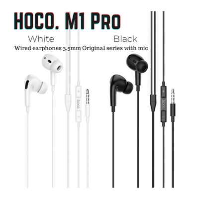 Picture of Wired Earphones 3.5mm “M1 Pro Original Series With Mic Black And White-1ps