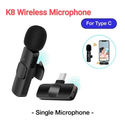 Picture of K8 Best Quality Wireless Microphone Bluetooth System Mic For Smartphone Type-C
