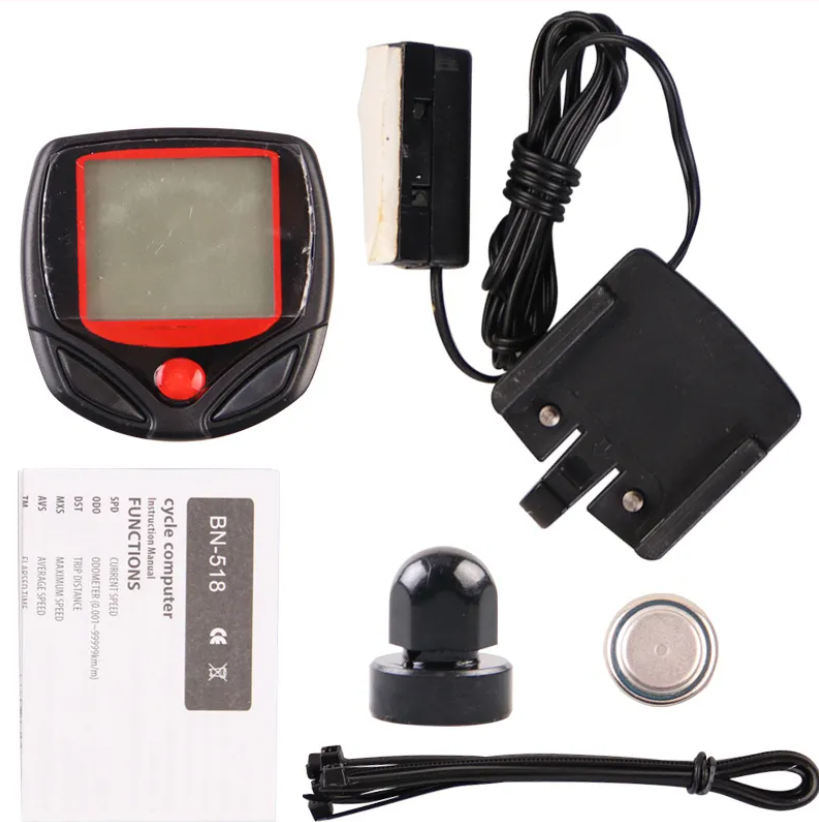 Picture of Waterproof 15 Function LCD Display Bicycle Odometer Speedometer - Cycling Speed Meter - Bicycle computer