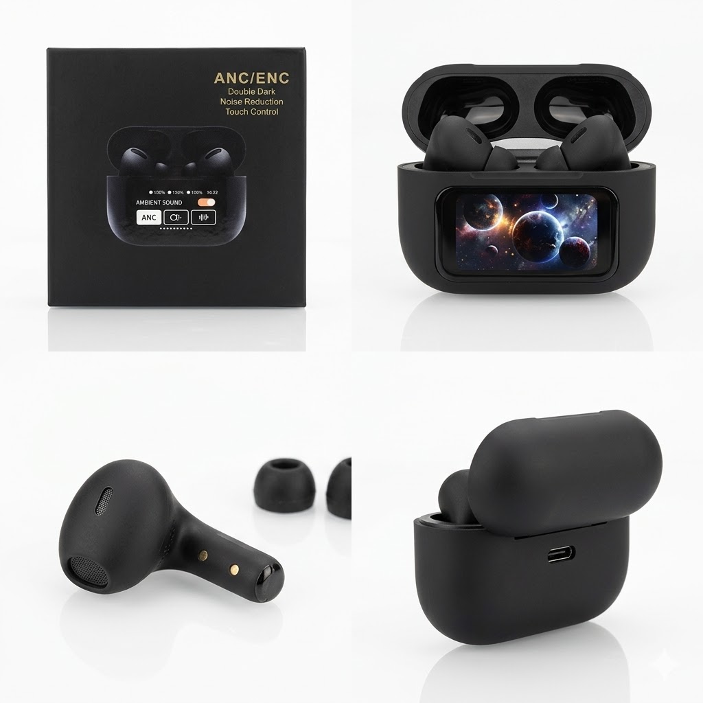 Picture of A9 Pro ANC Wireless Earbuds with LCD Smart Color Screen