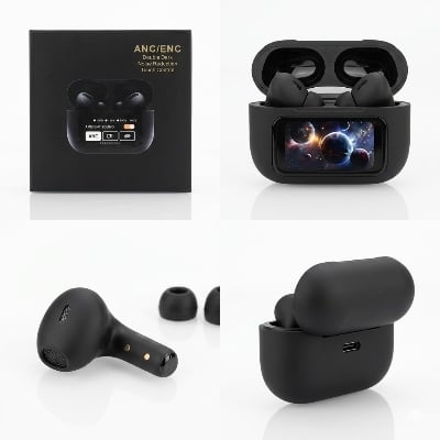 Picture of A9 Pro ANC Wireless Earbuds with LCD Smart Color Screen