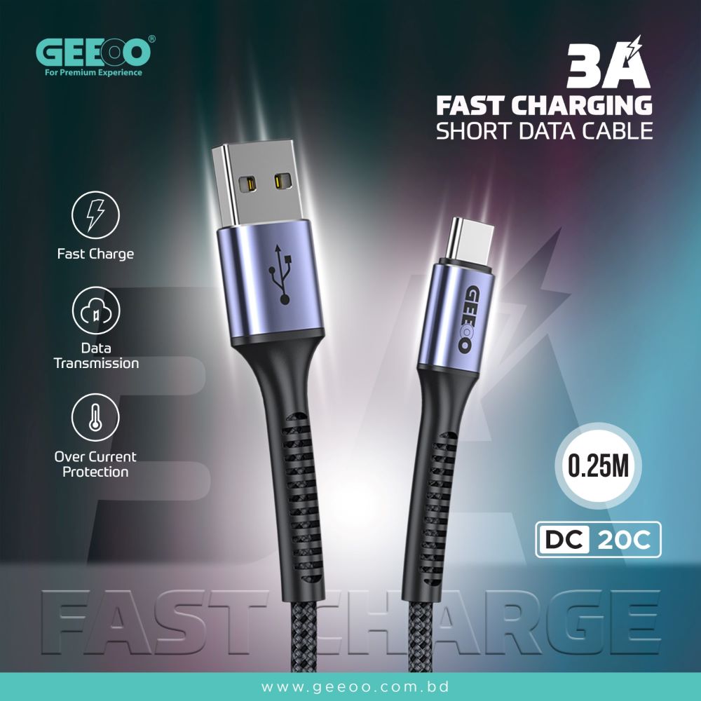 Picture of GEEOO Plus 120W Type-C Charging Data Cable.