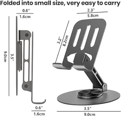 Picture of Full Metal Rotatable Foldable Desktop Stand For Mobile ‍And Tablet