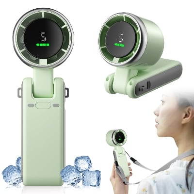 Picture of Portable Handheld Mini Fan, Foldable Powerful Winds Turbo Fan