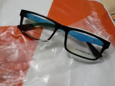 Picture of New Porsche Design Premium Quality Eyewear Eyeglass Rectangle frame Brown, Blue and Black (One Size,Black)