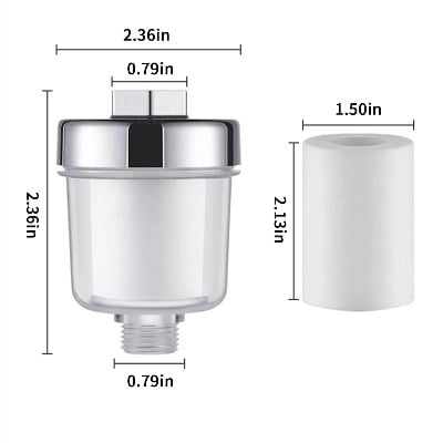 Picture of Universal Shower, Hand Shower, Kitchen Water Filter system with PP Cotton Household Kitchen Faucet Purification (CLEAR)