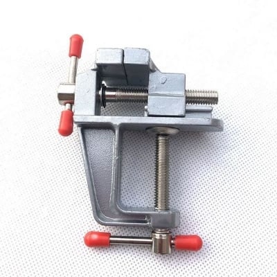 Picture of Aluminum Alloy mini table vise Working table wood working drilling vise vice (Silver)