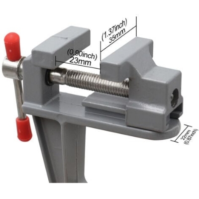 Picture of Aluminum Alloy mini table vise Working table wood working drilling vise vice (Silver)