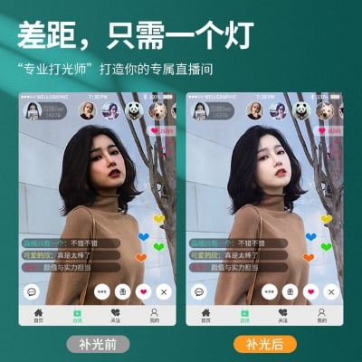 Picture of 12 Inch Ring Light With Stand, Selfie Led Ring Light With Tripod & Cell Phone Holder & Selfie Ring Light For Live, Stream/Makeup/Photography/Video, Mobile phone desktop live lighting multifunctional indoor photography selfie beauty ring portable lighting (O Ring Light Set)