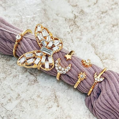 Picture of 05 pcs Butterfly Ring for women 