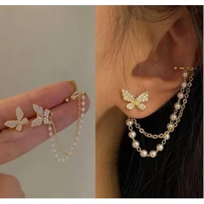 Picture of Butterfly Ear Ring jewellery for women Gold