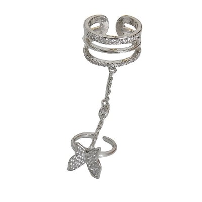 Picture of Lady Unicorn butterfly chain ring Silver