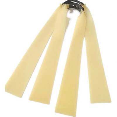 Picture of Widened and thickened leather 2.0mm, 1.5mm and 1.2mm flat rubber band 40mm wide head (1.5mm Yellow)