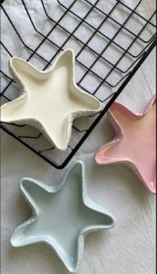 Picture of 01 pcs Colourful Gypsum Zhinuk tray for home decor White