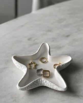 Picture of 01 pcs Colourful Gypsum Zhinuk tray for home decor White