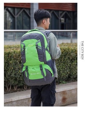 Picture of Backpack Large Capacity Travel Backpack 60L Outdoor Mountaineering Bag Men's and Women's Sports Leisure Backpack (Green,Full Look: 60)