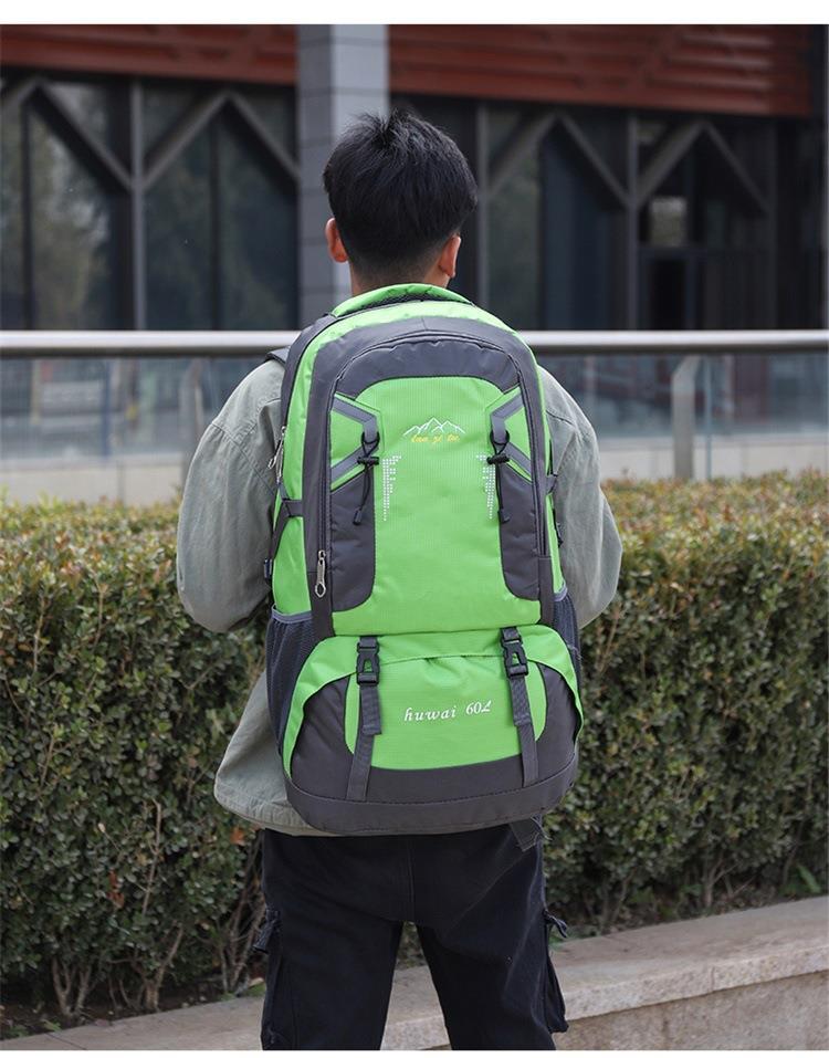Picture of Backpack Large Capacity Travel Backpack 60L Outdoor Mountaineering Bag Men's and Women's Sports Leisure Backpack (Navy Blue,Full Look: 60)