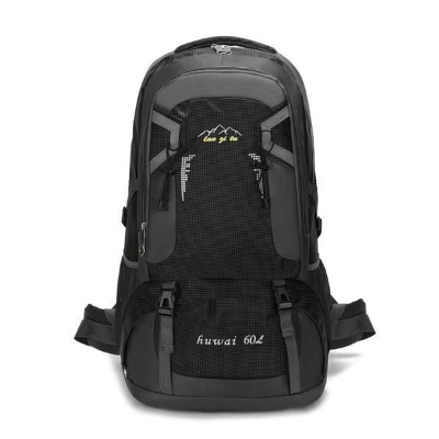 Picture of Backpack Large Capacity Travel Backpack 60L Outdoor Mountaineering Bag Men's and Women's Sports Leisure Backpack (Black,Full Look: 60)