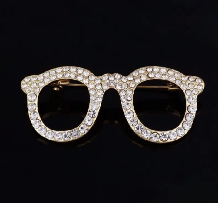 Picture of Crystal Sunglass brooch for women Gold