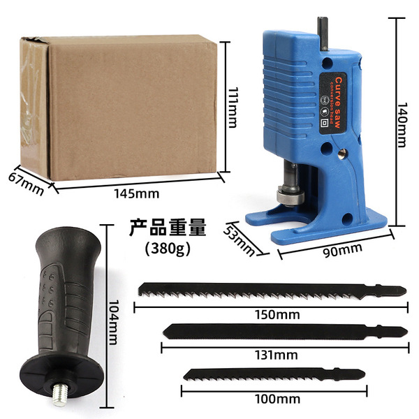 Picture of Handheld Portable Electric Saber Saw Bracket for Drill Machine Reciprocating Saw Modified Electric Saw Electric Drill to Jigsaw Converter Woodworking Cutting (Black)