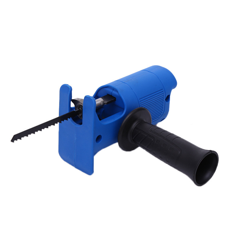 Picture of Handheld Portable Electric Saber Saw Bracket for Drill Machine Reciprocating Saw Modified Electric Saw Electric Drill to Jigsaw Converter Woodworking Cutting (Black)