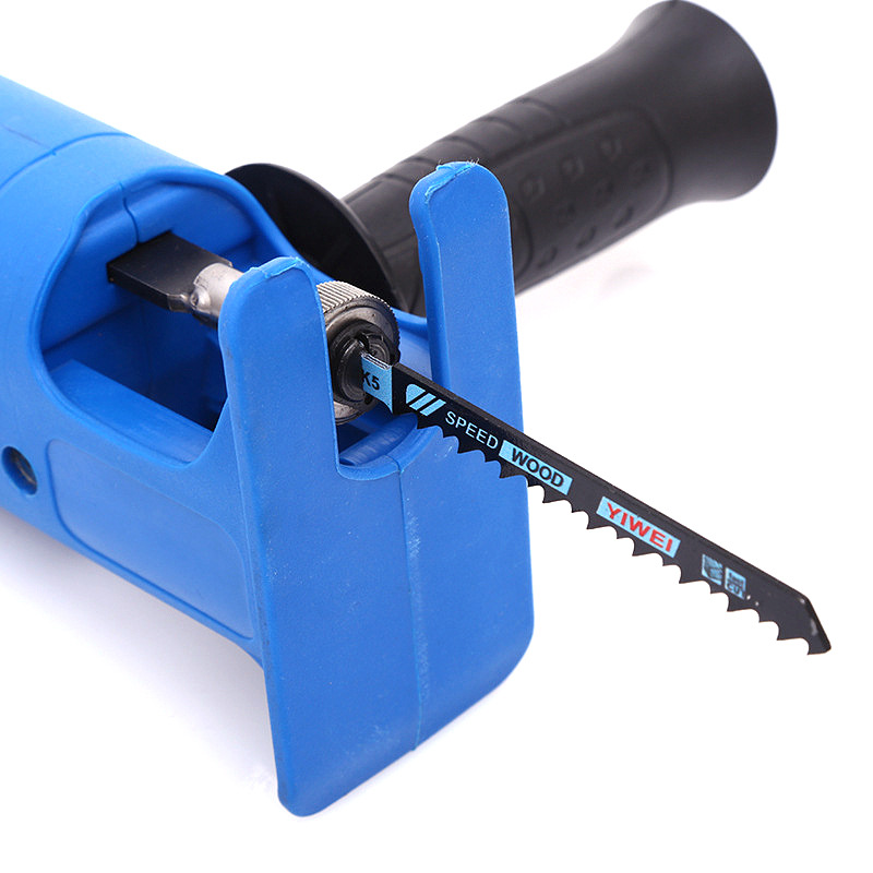 Picture of Handheld Portable Electric Saber Saw Bracket for Drill Machine Reciprocating Saw Modified Electric Saw Electric Drill to Jigsaw Converter Woodworking Cutting (Black)