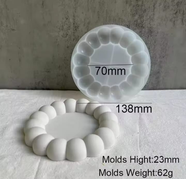 Picture of 01 pcs colourful gypsum big bubble tray for home decore White