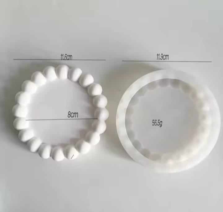 Picture of 01 pcs colourful gypsum big bubble tray for home decore White