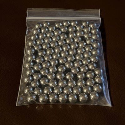 Picture of 8mm slingshott steel balls for target practice catapult releaser 100pcs (Silver)