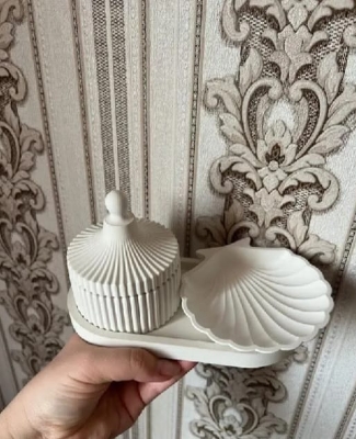 Picture of Colorful 3-Piece Combos for tray/Tube/Vase _ Combo_003 White