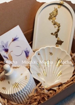 Picture of Colorful 3-Piece Combos for tray/Tube/Vase _ Combo_003 White
