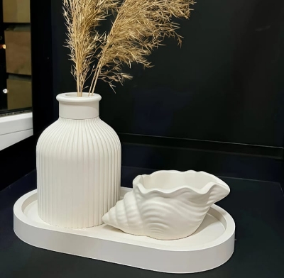 Picture of Colorful 3-Piece Combos for tray/Tube/Vase _ Combo_008 White