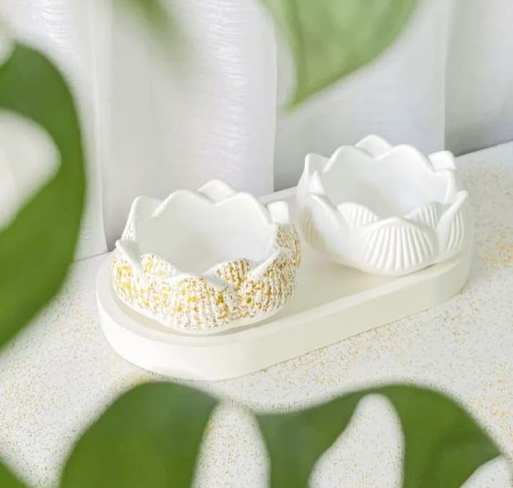 Picture of Colorful 3-Piece Combos for tray/Tube/Vase _ Combo_009 White