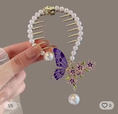 Picture of Colourful Rinestone hair clips for women & girls _ 002 Silver