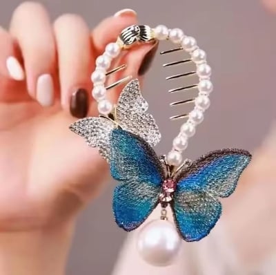 Picture of Colourful Rinestone hair clips for women & girls _ 006 Gold