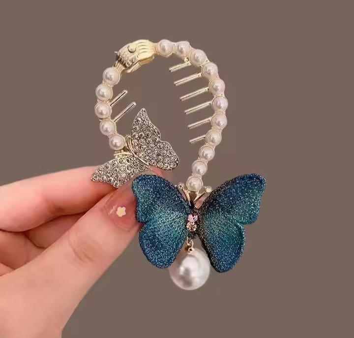 Picture of Colourful Rinestone hair clips for women & girls _ 006 Gold