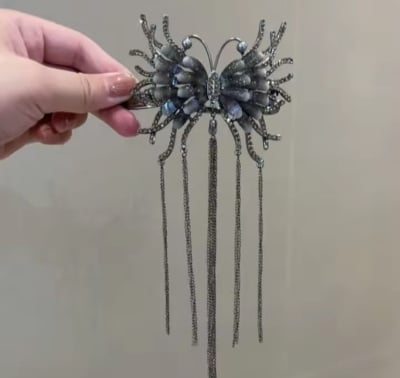 Picture of Colourful Rinestone hair clips for women & girls _ 008 Gold