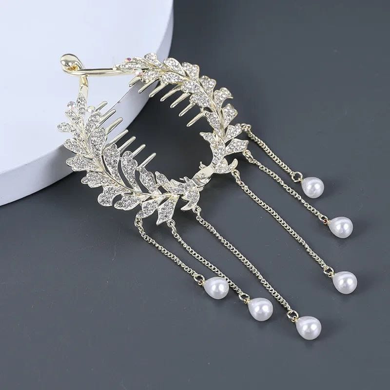 Picture of Colourful Rinestone hair clips for women & girls _ 009 Gold