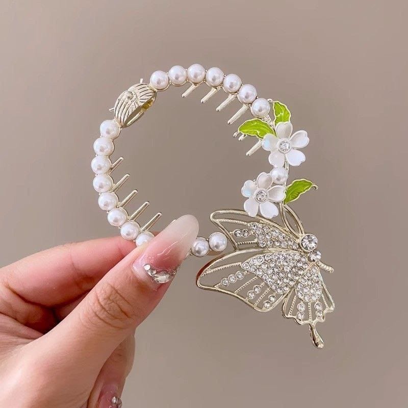 Picture of Colourful Rinestone hair clips for women & girls _ 009 Gold