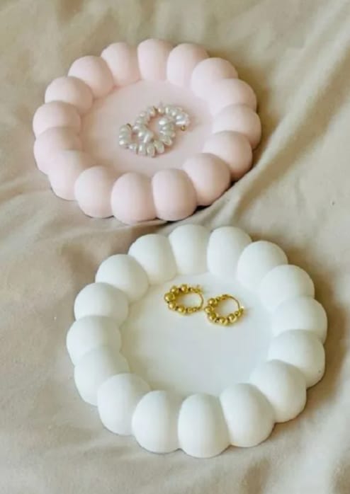 Picture of 02 pcs gypsum for home decore combo set _ 001 White