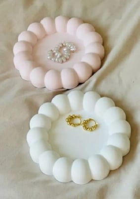Picture of 02 pcs gypsum for home decore combo set _ 001 White