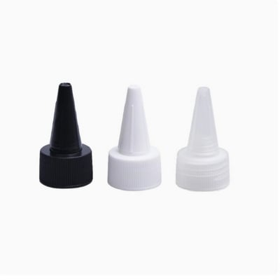 Picture of Bottle Cap PP plastic white Oil, Ink, Perfume, ESD Safe Dispenser Bottle Needle Tip for PCB Flux, Alcohol, and Liquid Control dispensing cap 20 pcs (Black)