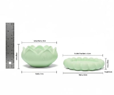 Picture of 02 pcs gypsum for home decore combo set _ 002 White