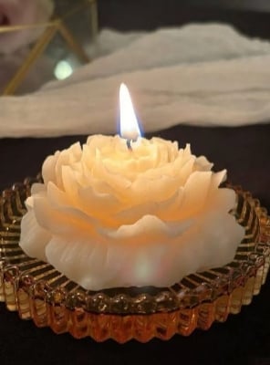 Picture of Peony Flower  Scented Candle for home decore Multicolor