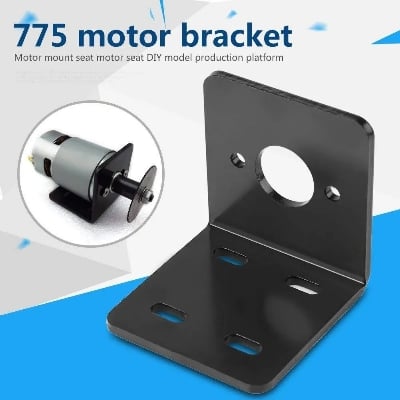 Picture of 775 Motor Bracket Fixed Base Metal Bracket 775 Motor Base 755 Motor Base Iron (Black)