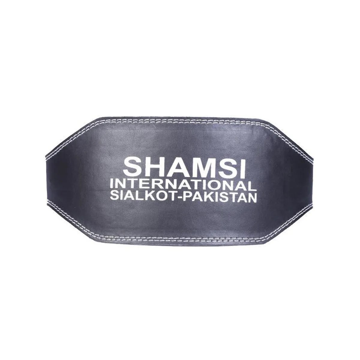 Picture of Leather Gym Belt 6 Inch wide high quality belly massage weight loss belt highly durable weight lifting gym belt (Black,XL)