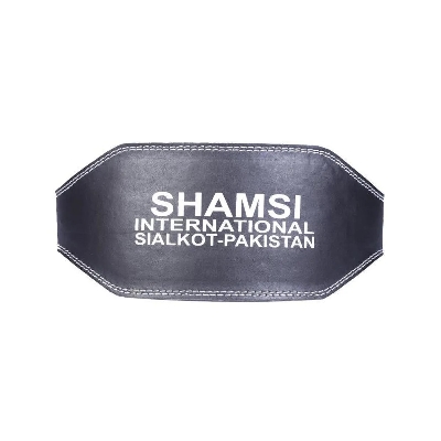 Picture of Leather Gym Belt 6 Inch wide high quality belly massage weight loss belt highly durable weight lifting gym belt (Black,XL)