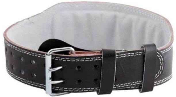 Picture of Leather Gym Belt 6 Inch wide high quality belly massage weight loss belt highly durable weight lifting gym belt (Black,XL)