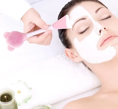 Picture of 01 pcs Double Head Facial Mask Brush Silicone Applicator for women 