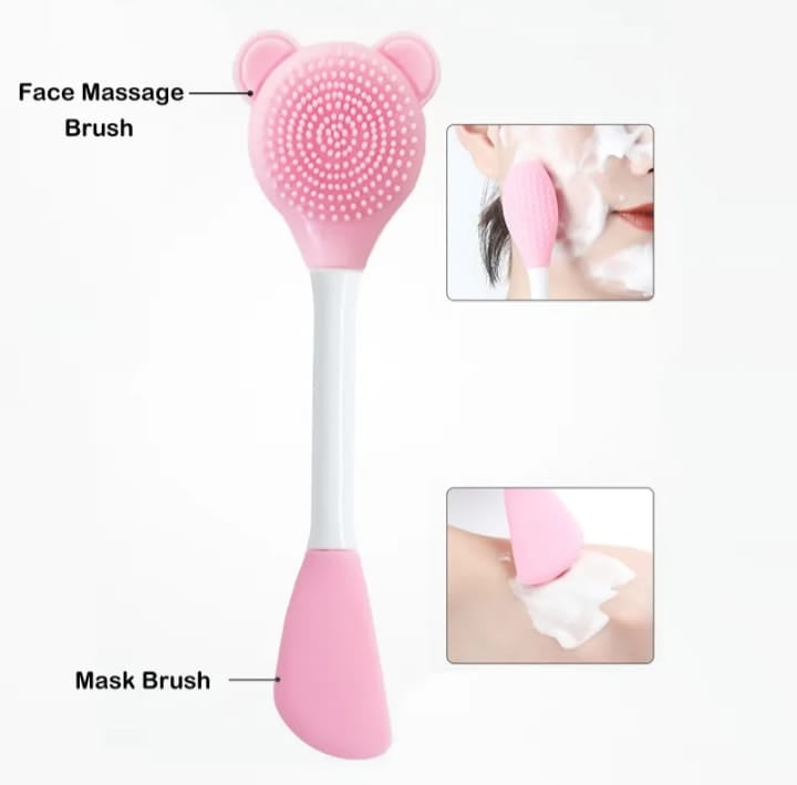 Picture of 01 pcs Double Head Facial Mask Brush Silicone Applicator for women 